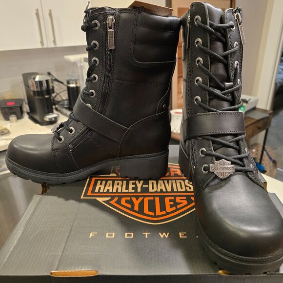 Harley-Davidson Women's Size 7.5 Talley Ridge 7.25" Motorcycle Boots D83878 NEW - Picture 3 of 14